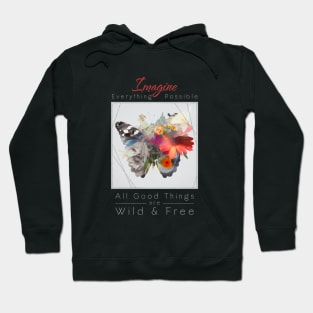 Butterfly Nature Flower Imagine Wild Free Hoodie